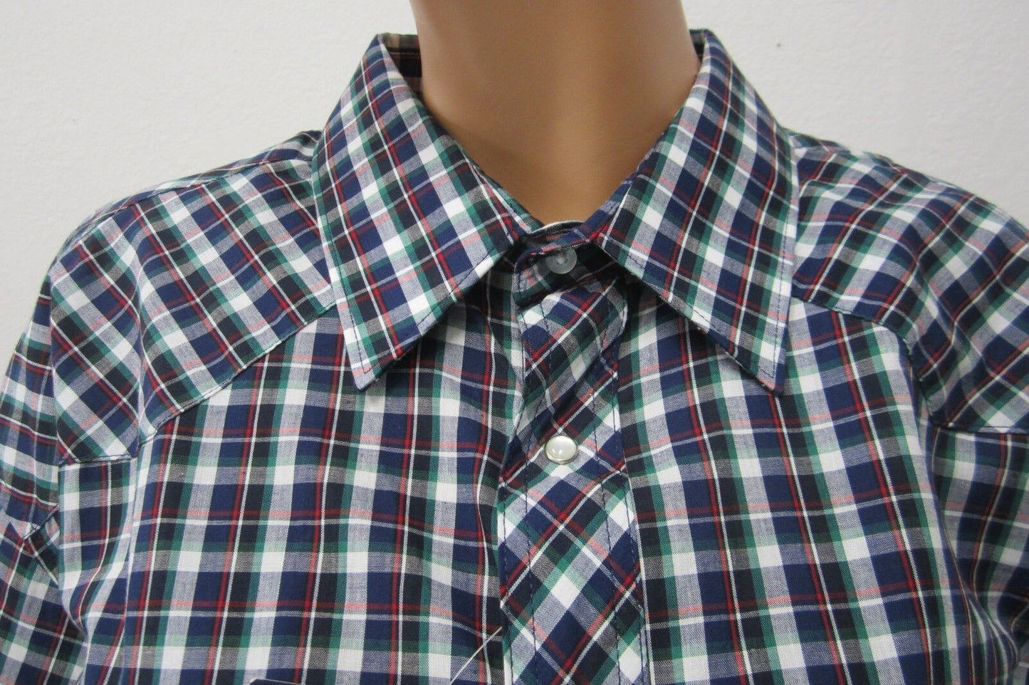 NWT Wrangler Men's Tall & Long  Pearl Snap Short Sleeve Shirt Size 19 (2XL)