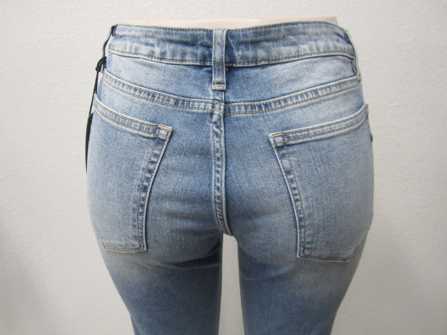 NWT Miss Me Blue Distressed Mid Rise Skinny Jeans M1001S15 Size 27 X 29 Cute