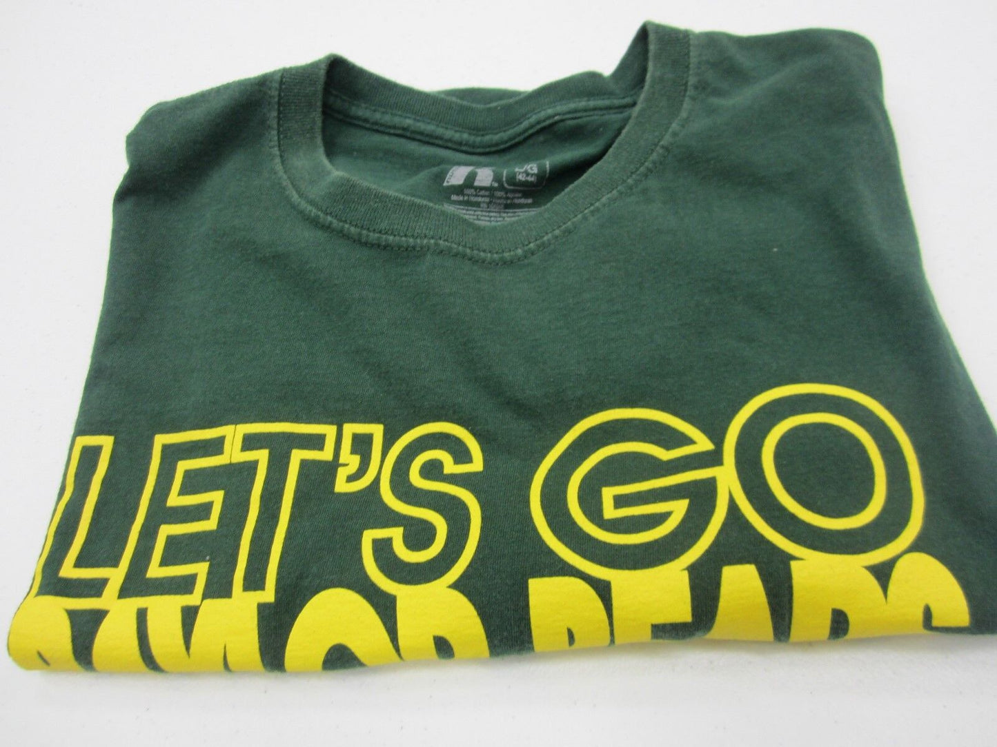 NEW Baylor University Russell Unisex T Shirt Solid 100% Cotton Short Sleeve Sz L