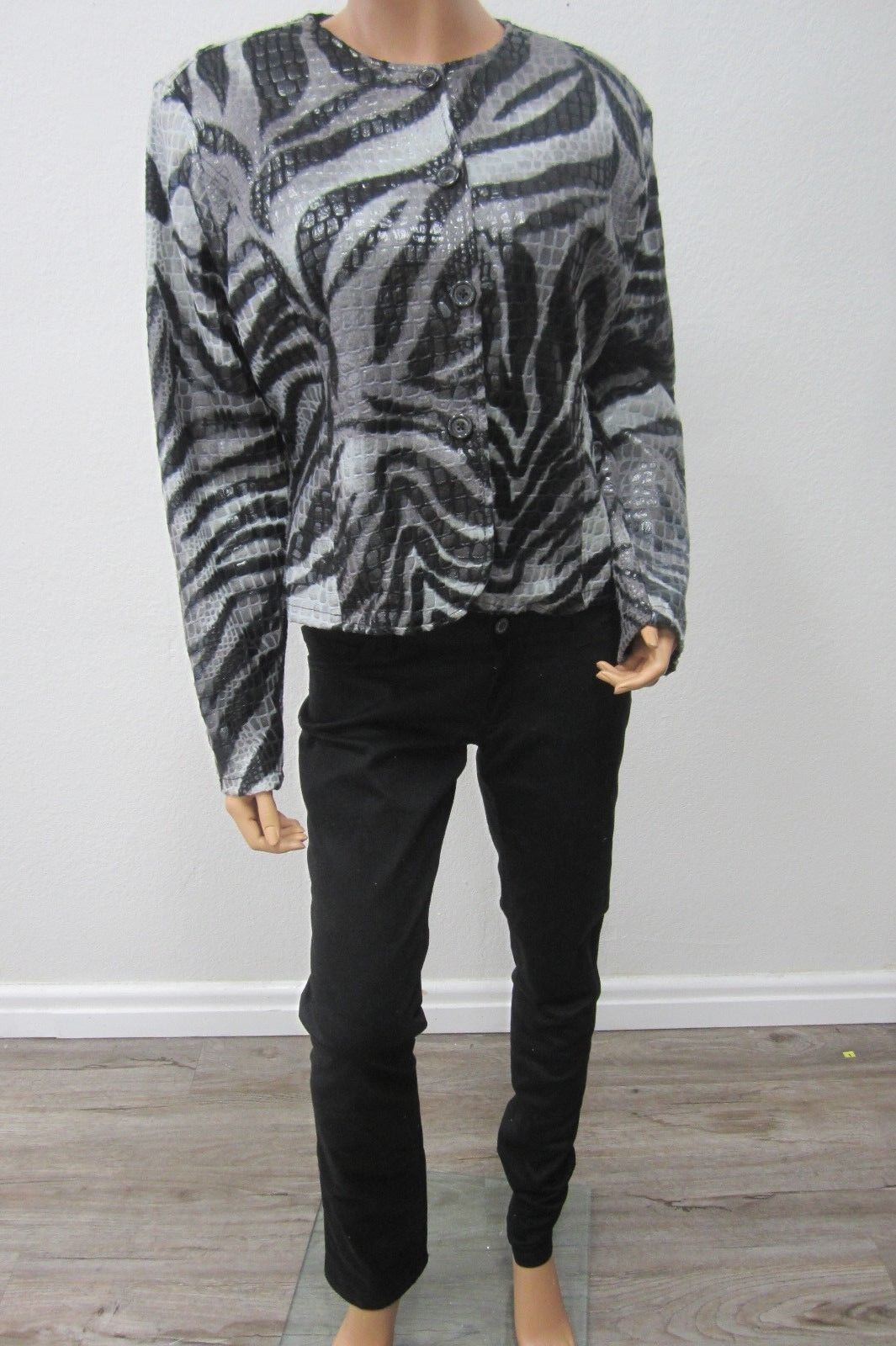 *MINT* Selene Sport WOMEN'S ANIMAL PRINT  JACKET  Polyvinyl Size 10