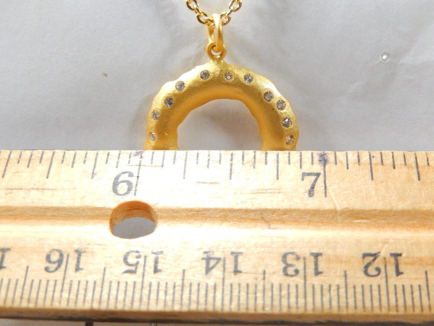 Gorgeous - BAKARI Satin Gold Crystal Pendant - Retired - Never Worn New