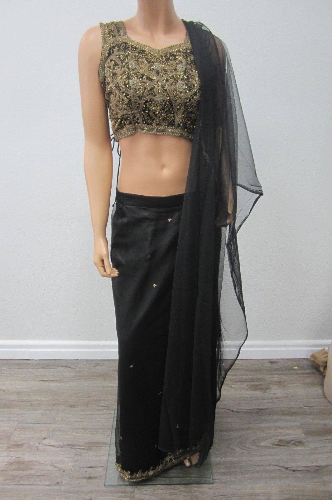 Beautiful Party Evening 3 Pc  Saree Women Fashion Clothing Wrap Sari