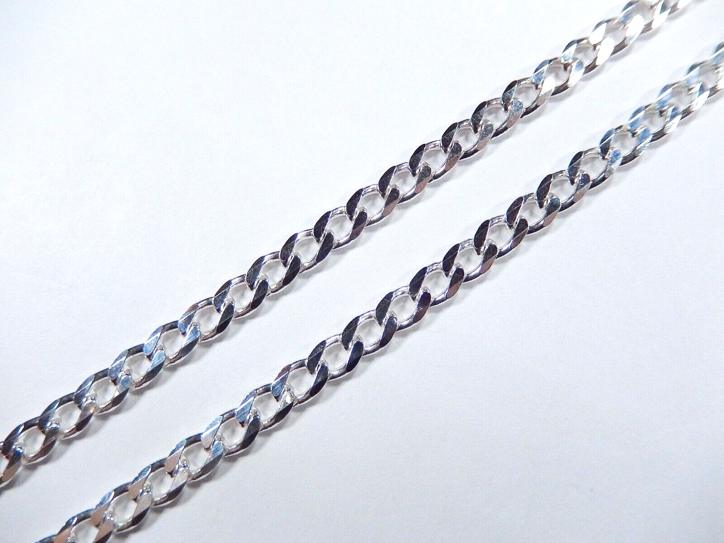 925 Sterling Silver 4.75mm Curb Cuban Mens Womens Chain Necklace .925 Italy 24"