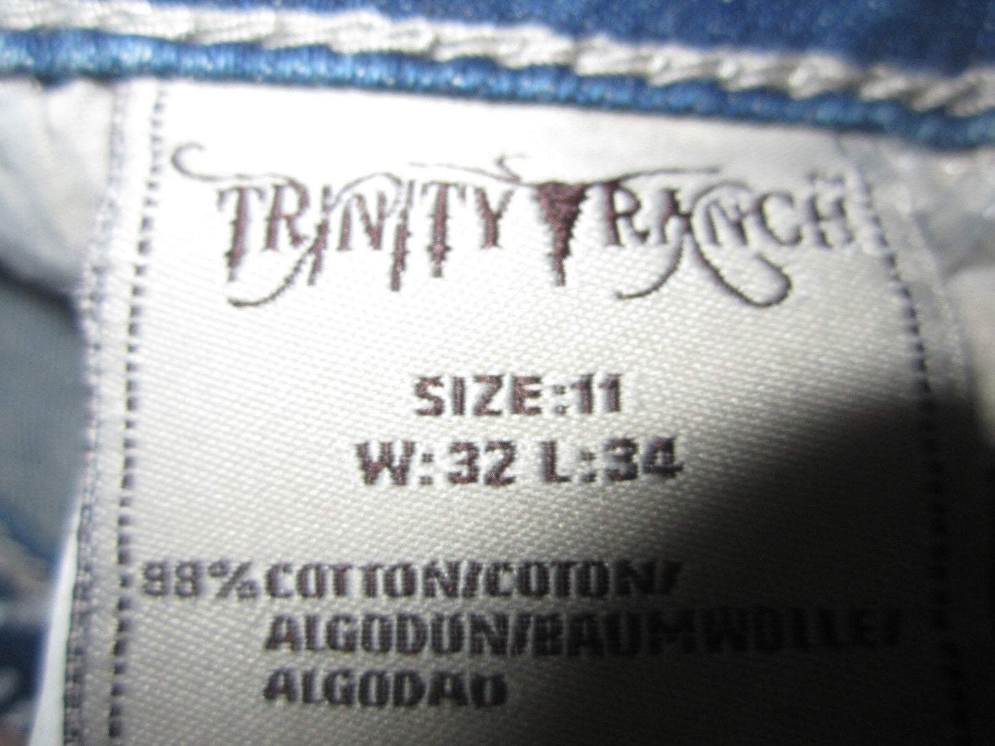 NWOT Montana West Trinity Ranch Boot Cut Jeans BLING Western Jeans 32 X 34