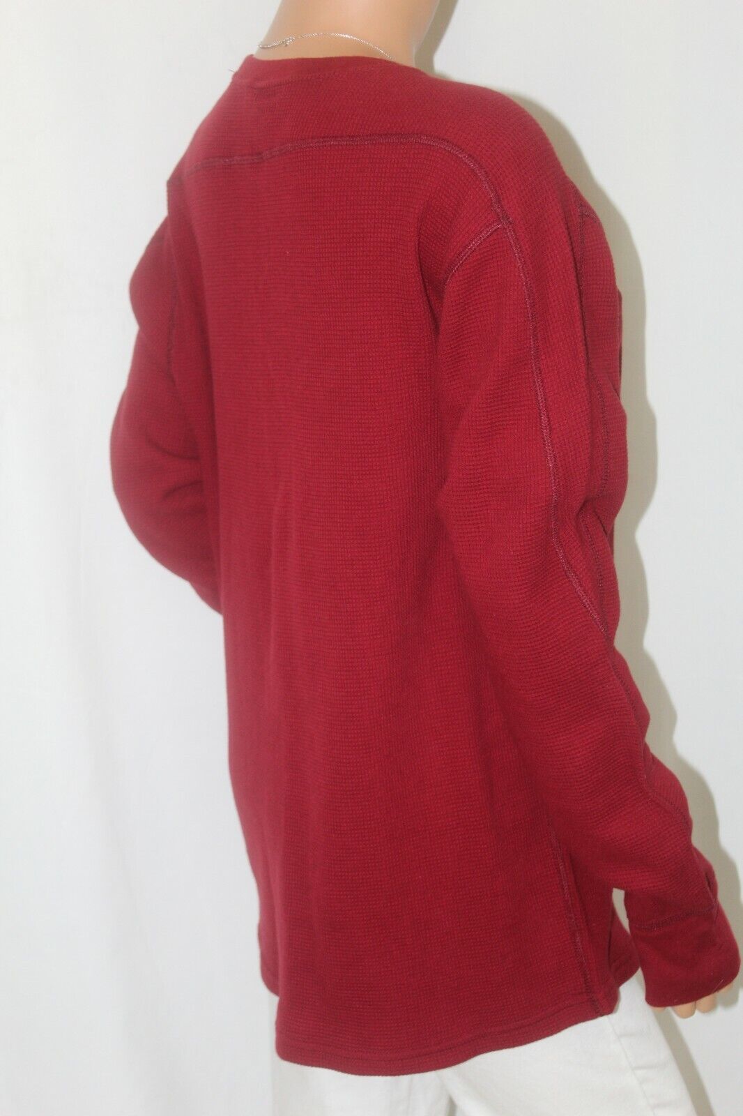 Polo Ralph Lauren L Shirt Sleepwear Thermal Crew Neck Red Long Sleeve Pony Logo