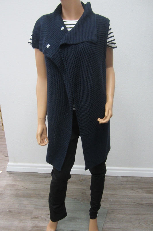 *NWT* $89 CHICOS Knit Johanna Soft & Cozy Sweater Vest  DEEP NAVY  SIZE 3