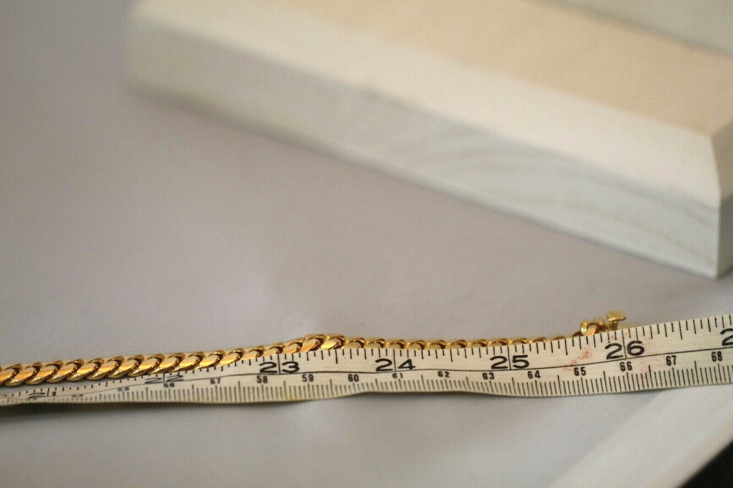 10K Yellow Gold Solid Mens 7mm Miami Cuban Link Necklace Box Clasp 26" - 103.4gm