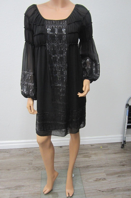 NWT MSSP Max Studio Specialty Products Sequin Black Designer Dress Size XS