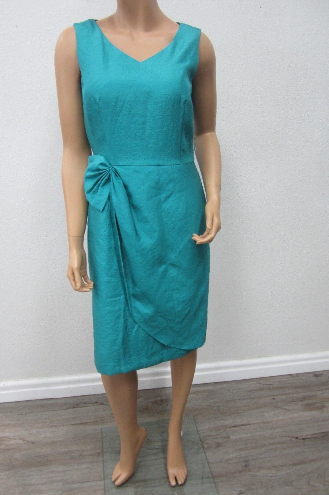 *NWT* ALEX MARIE STYLE LISA CLASSY TEAL SEAWAY LINED DRESS SIZE 6