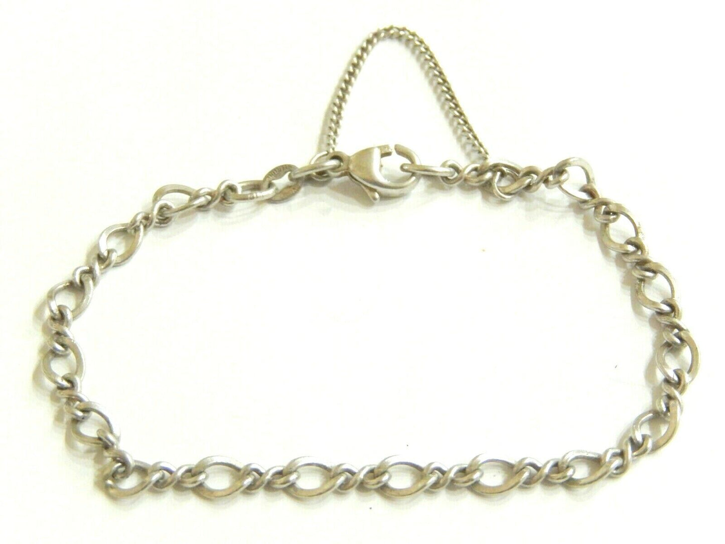 *JAMES AVERY*  Sterling Silver  7" Twist Charm Bracelet  w/ Safety Chain