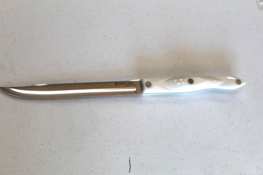 CUTCO 1729 KL  PEARL HANDLE CARVER KNIFE with 6 3/4" SERRATED BLADE 12.5"