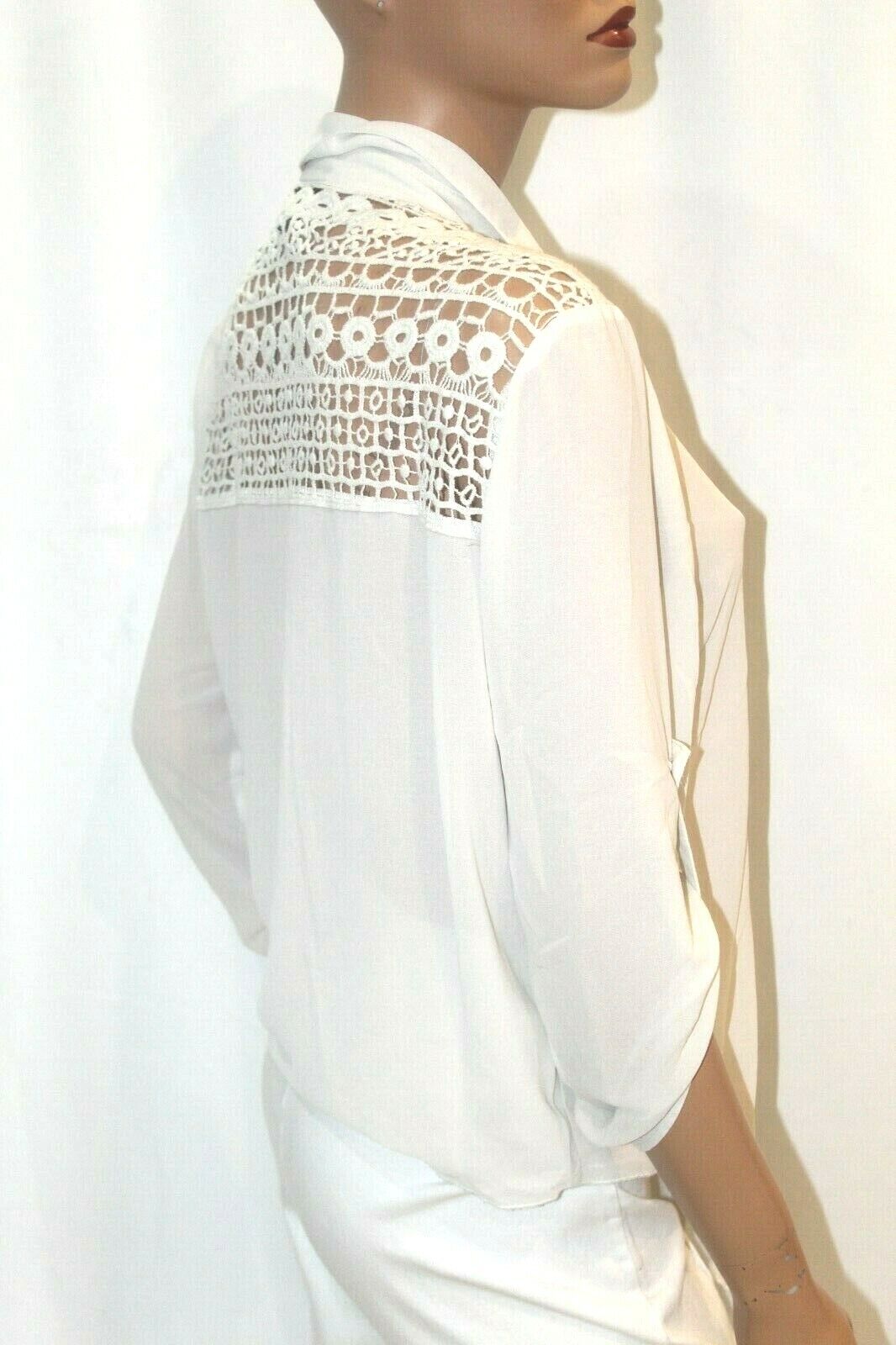 Rue 21 Button Down Long Sleeve w/Button Straps  Womens Knit Lace Back Top Sz XL