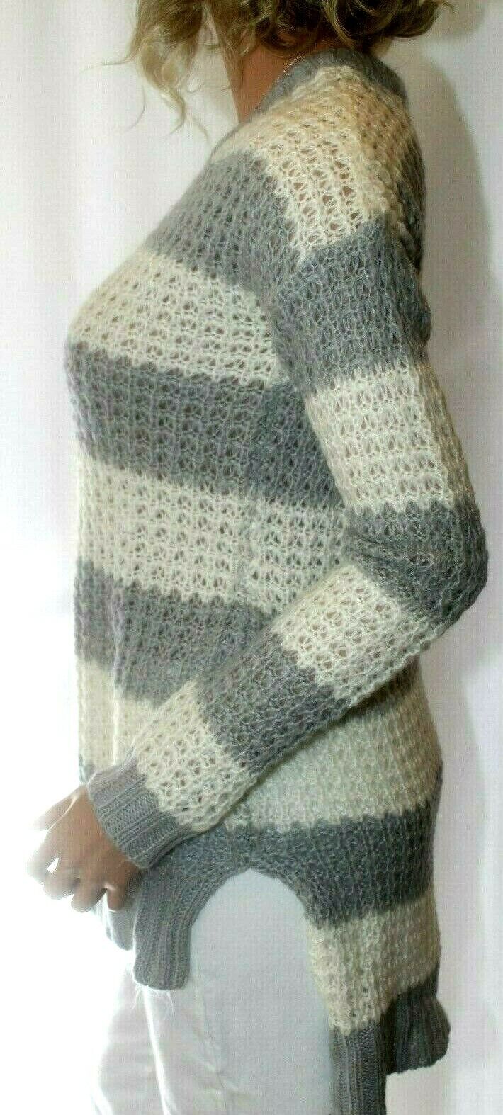 *MINT*  Rue 21 Women's Pullover Knit Sweater Grey & White  Size Small