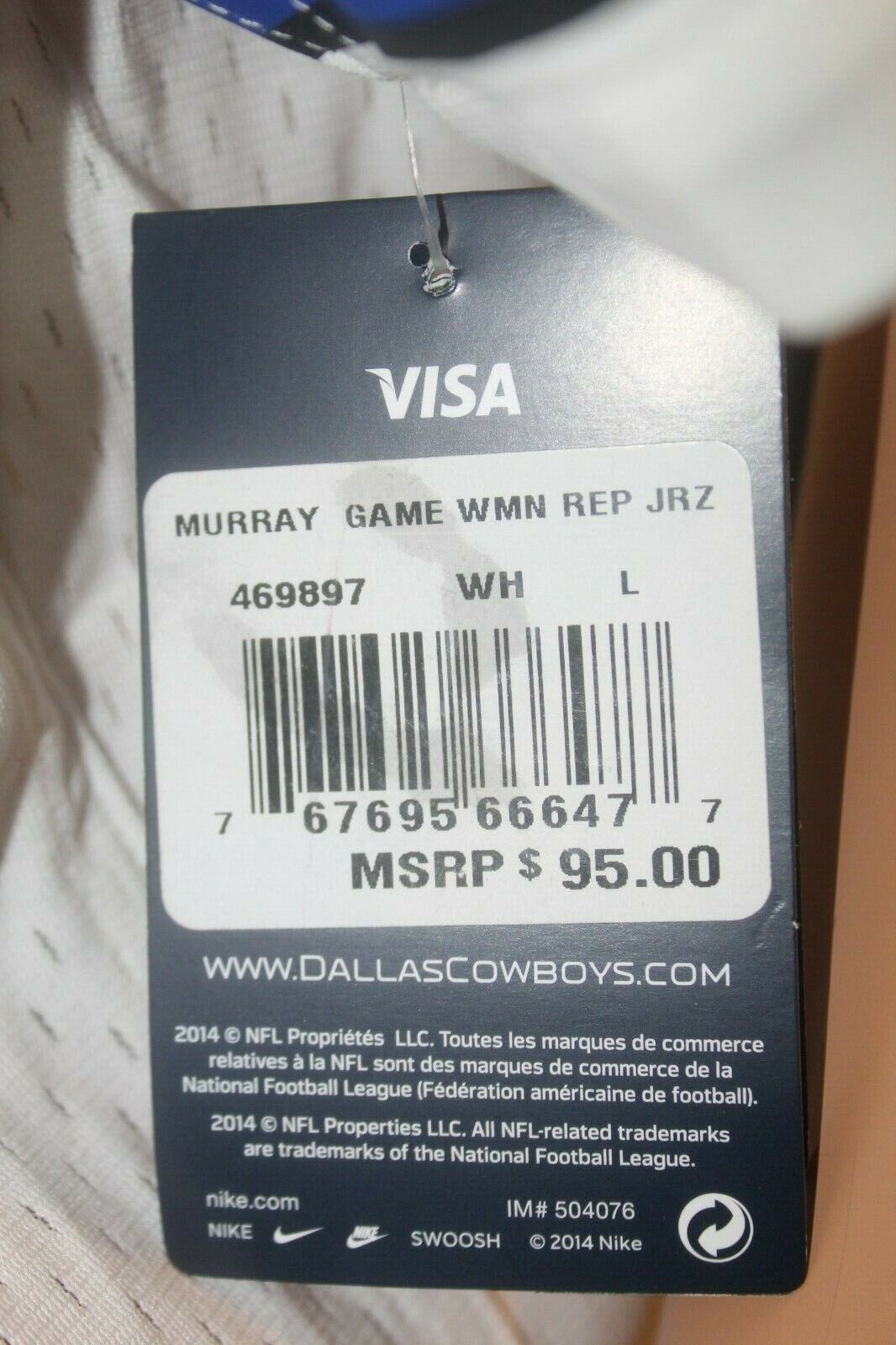*NWT- $95.Nike Women's Dallas Cowboys #29  Murray NFL Football Jersey On Field L
