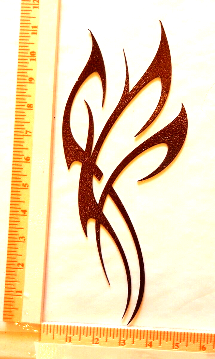 NEW- 14ga. "FLAMES"  - Metal Wall Art - Copper Brown Powder Coated - 5" x 12"