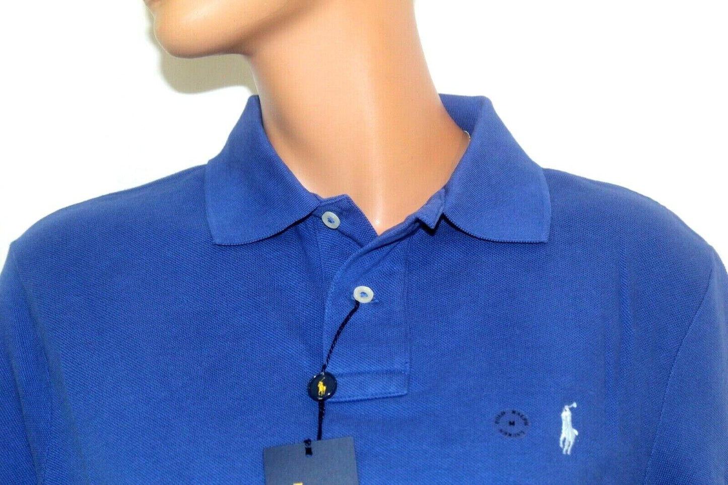 *NWT* $85. Polo Ralph Lauren Classic Fit Mesh Blue Polo Shirt Sz Med