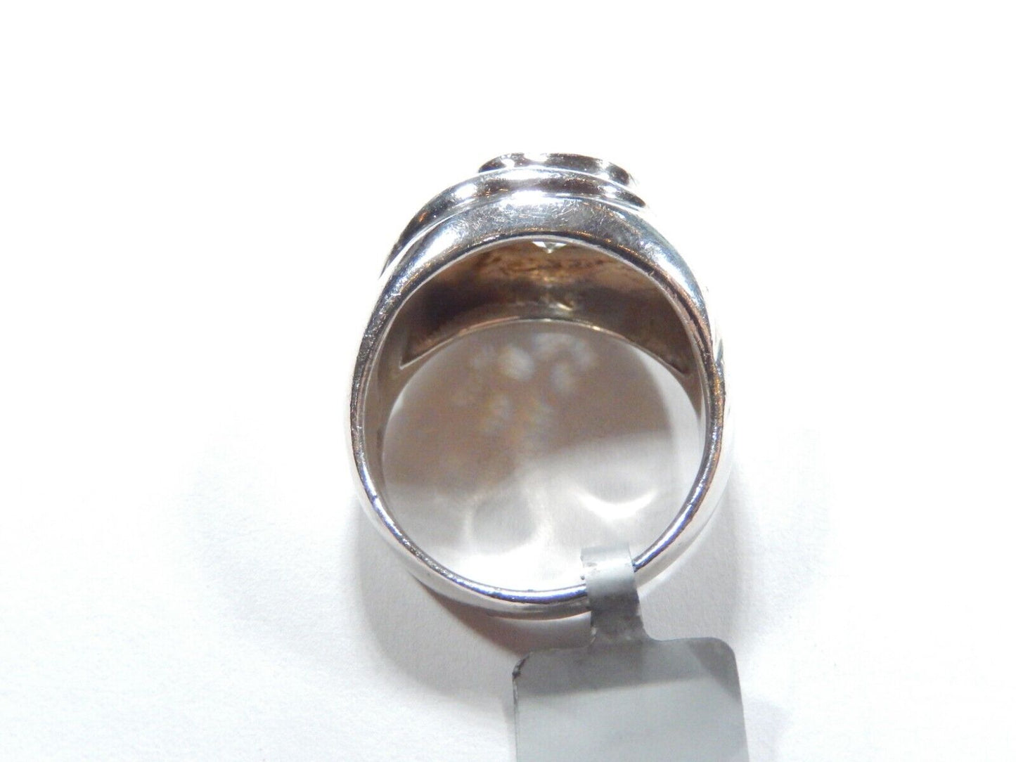 *VINTAGE*  Sterling Silver 2.00 CT Oval CZ  Dome  Gemstone Ring Size 7