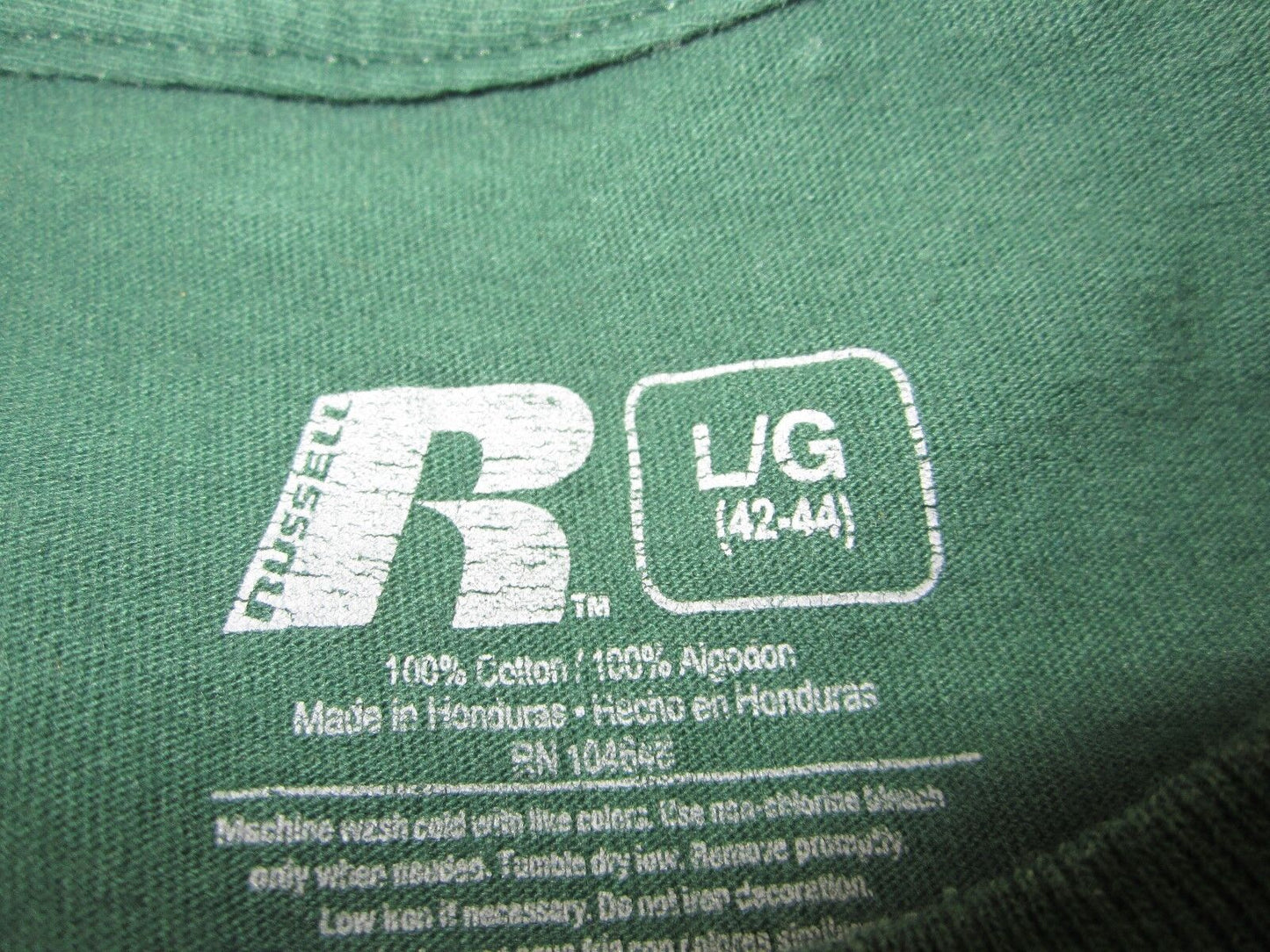 NEW Baylor University Russell Unisex T Shirt Solid 100% Cotton Short Sleeve Sz L
