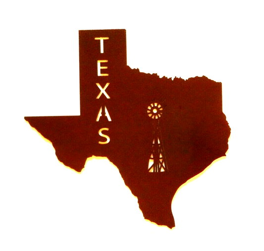 ~NEW~ 14ga. - "TEXAS WINDMILL " Metal Wall Art - 12" x 12"