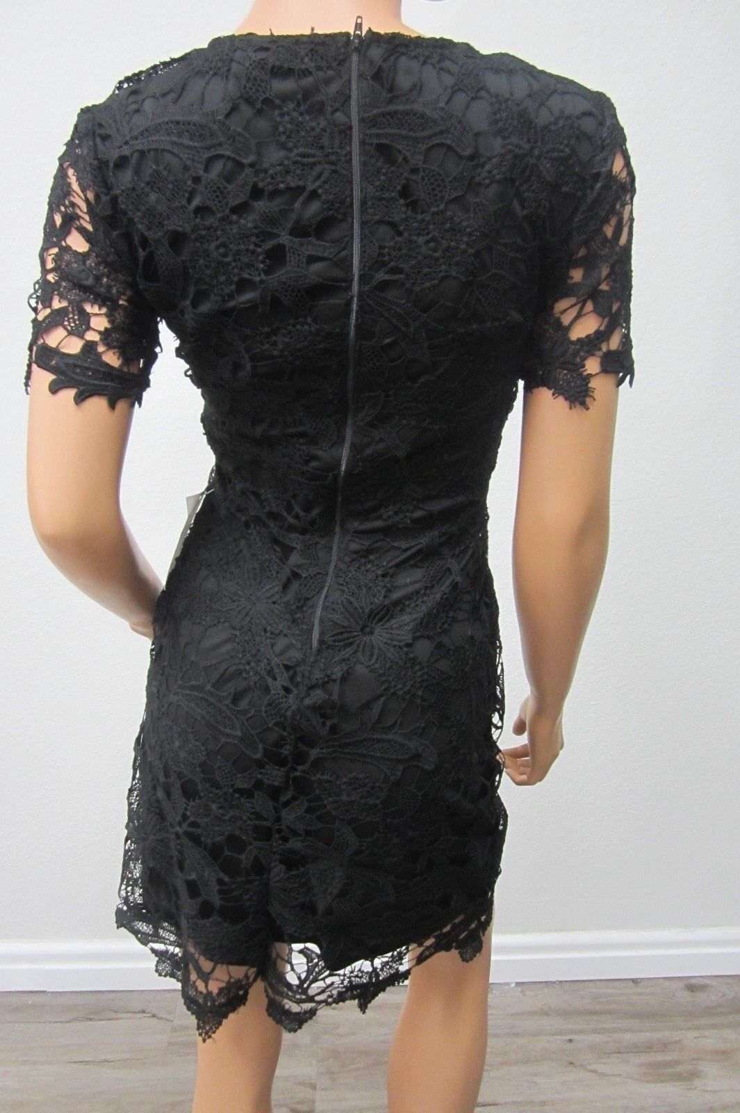 NWT Womens Black Lace JODI KRISTOPHER Sexy Cocktail Dress Size 3/4