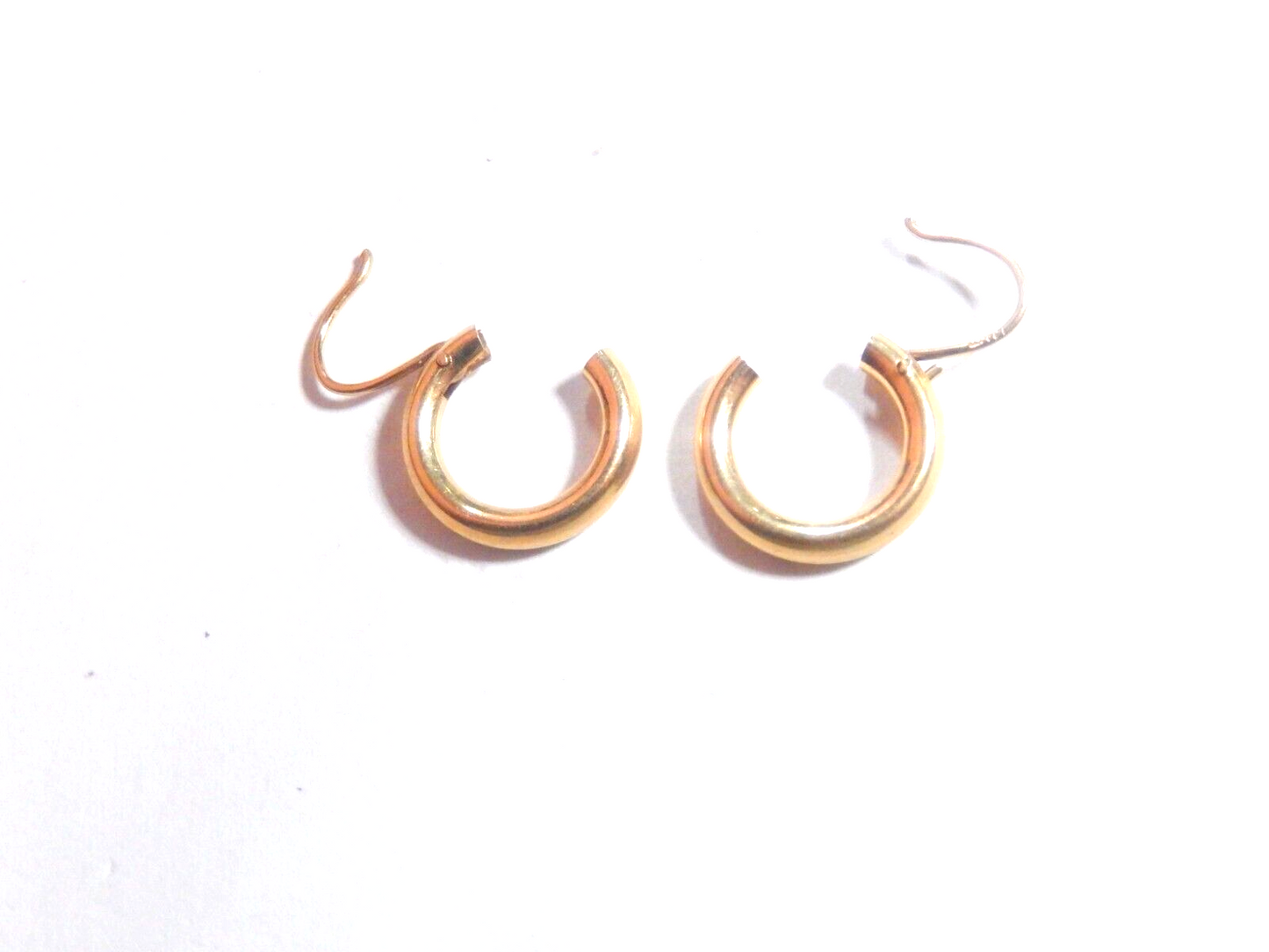 PRETTY 10K YELLOW GOLD 11mm HOOP EARRINGS