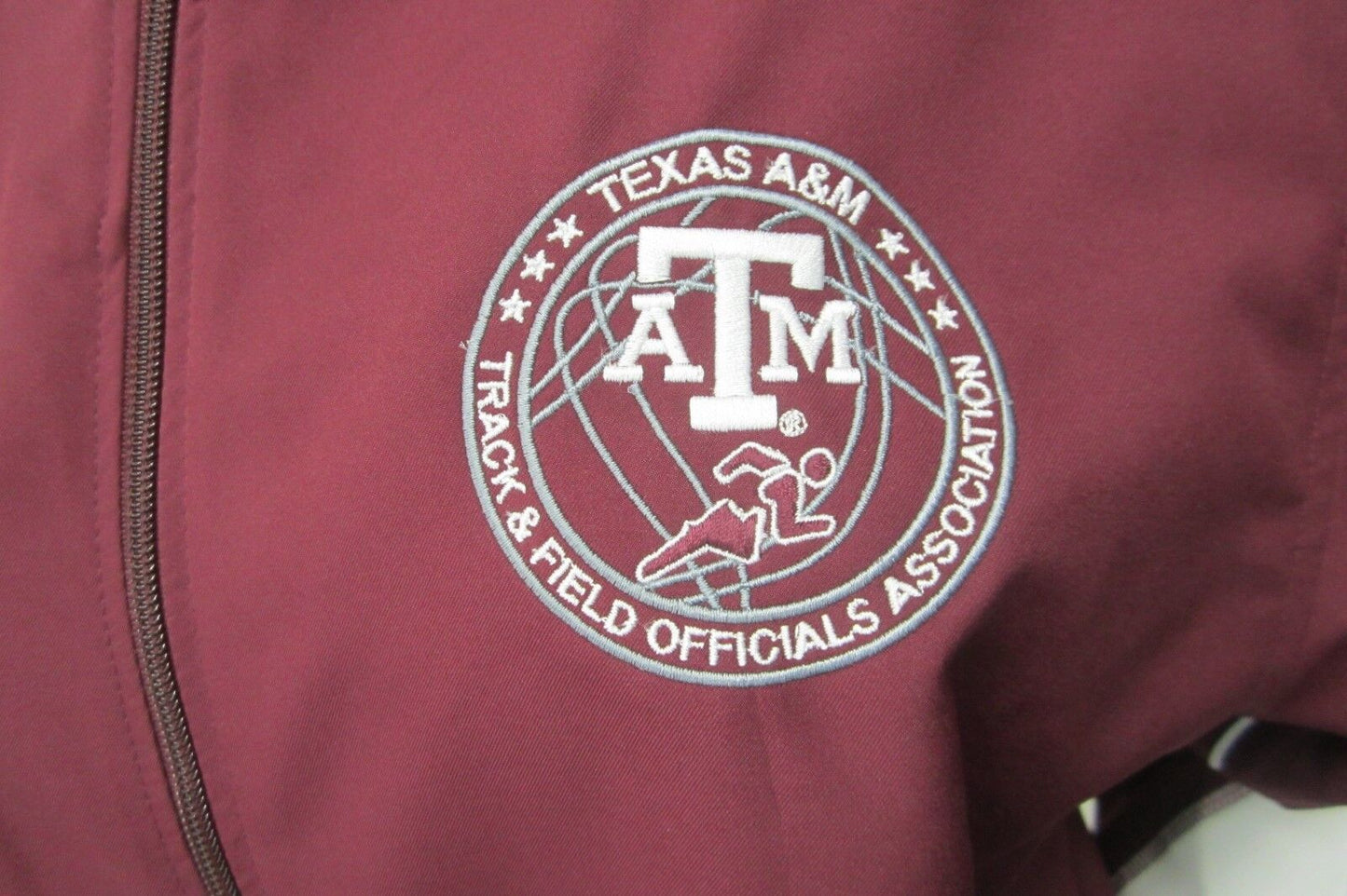 RARE NIKE TEXAS A&M AGGIES TRACK & FIELD  OFFICIALS JACKET ZIP FRONT SIZE LARGE