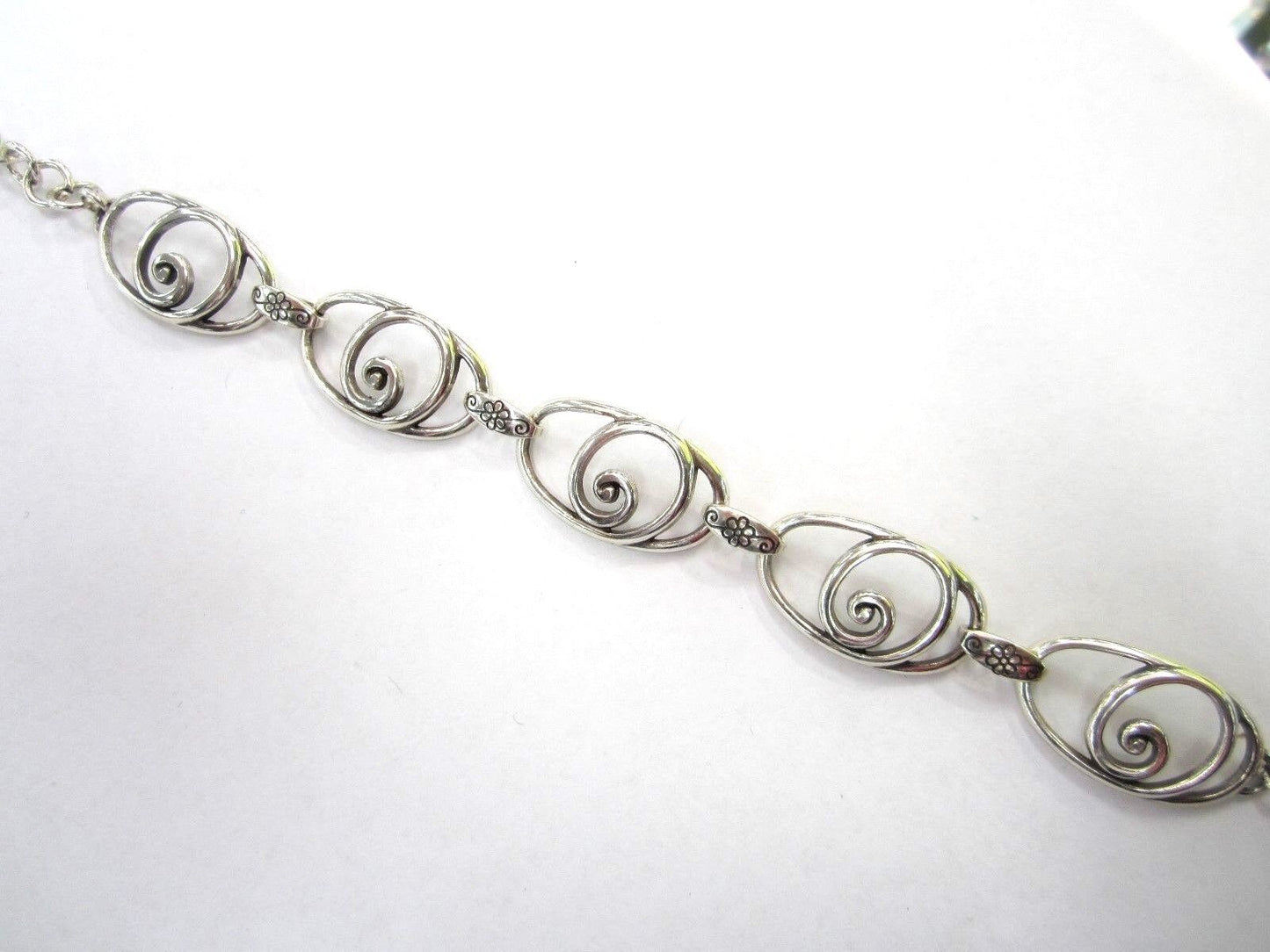 RETIRED Brighton ROCK N SCROLL Bracelet Silver Plated Oval Swirls