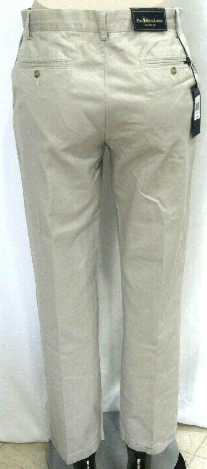 *NWT* Polo Ralph Lauren Mens Solid Classic Fit Khaki Pants Sz W32 x L32