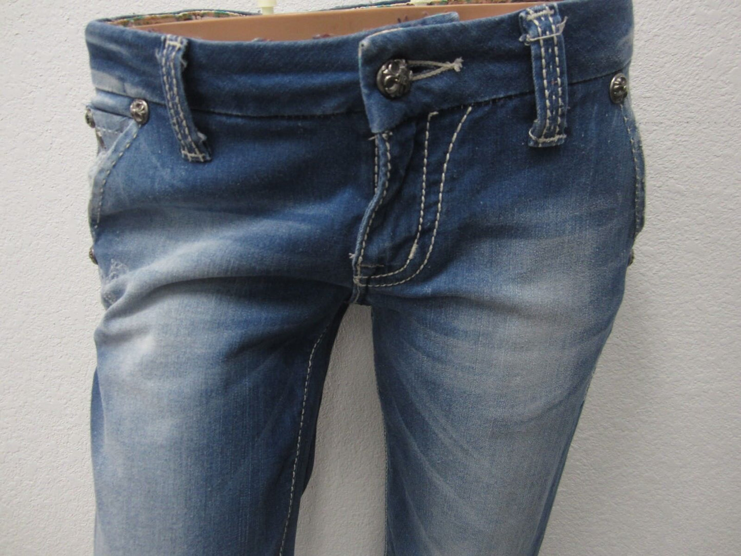 NWOT MISS ME JEANS  Wide Leg Flap Pockets JS4480W5 27 x 27.5