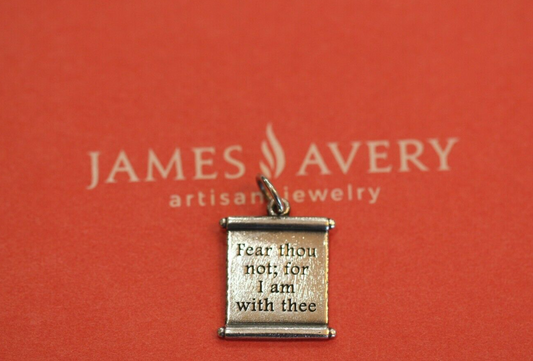 *RETIRED* James Avery 925 Fear Thou Not For I Am WithThee Scroll Charm