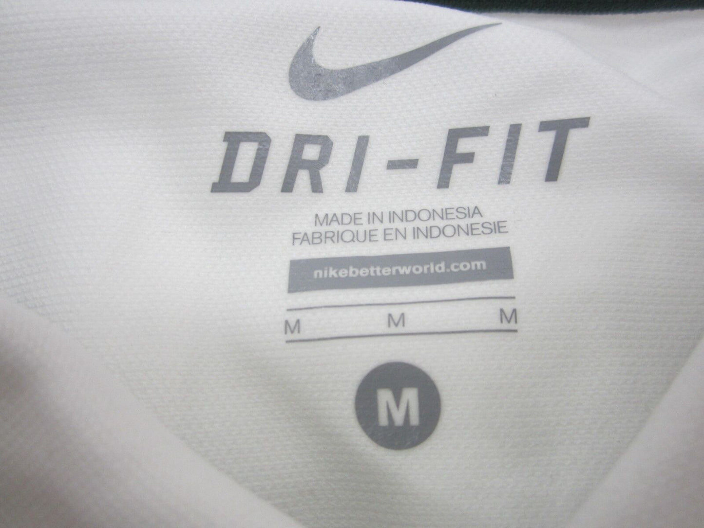 Nike Dri-Fit White Logo Baylor University Polo Unisex Casual Shirt Medium