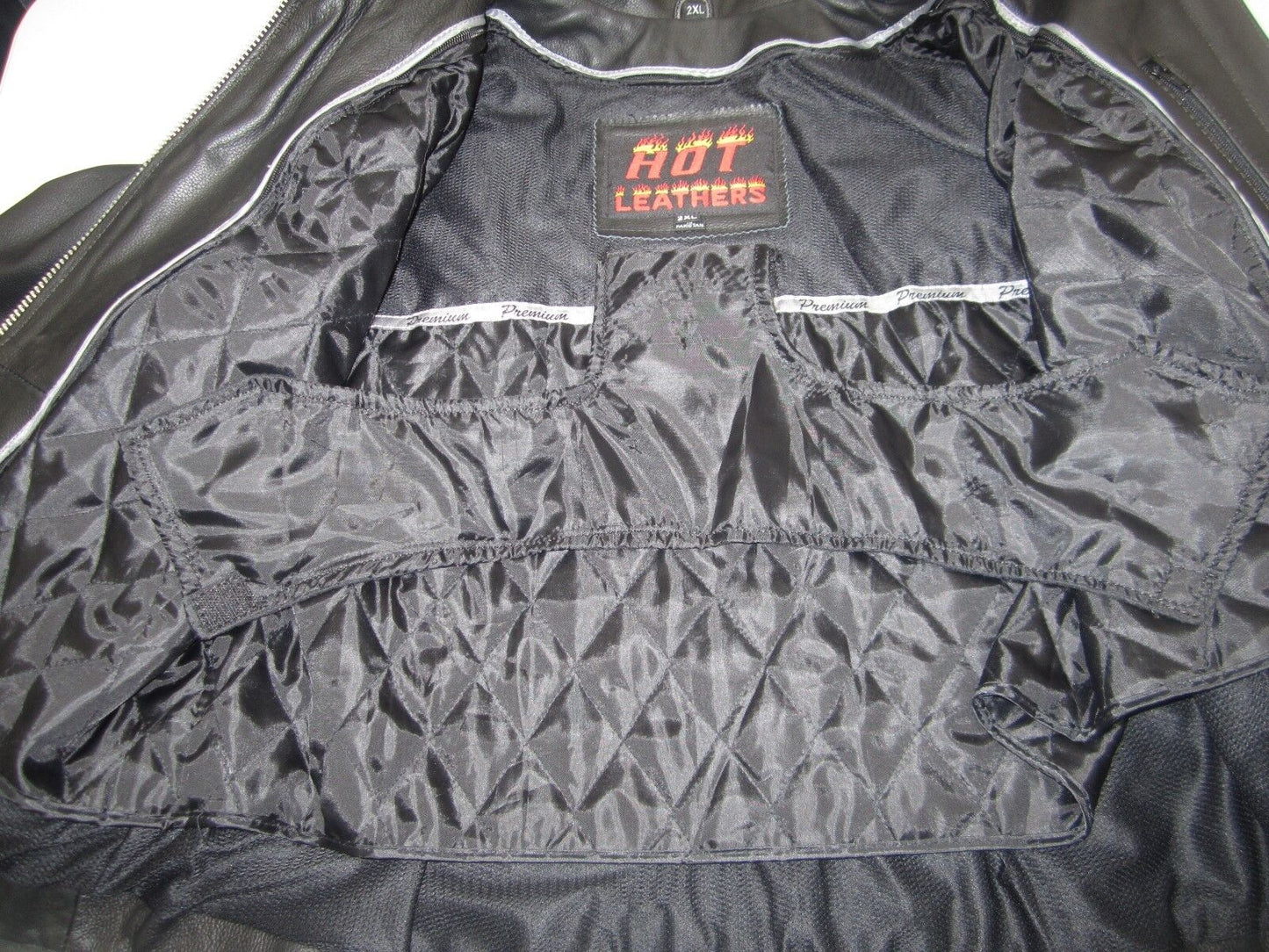 NEW Heavy Hot Leathers Women's Motorcycle Black Stud Leather Jacket Size 2XL