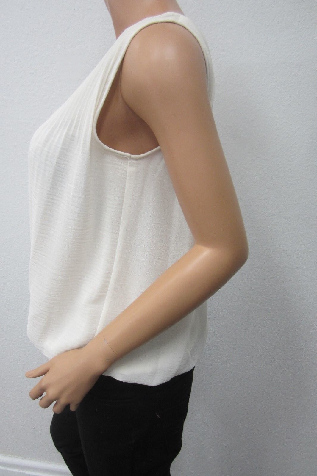 NWT M.S.S.P.MAX STUDIO SPECIALTY PRODUCTS Women's Sleeveless Lined BeigeTop Sz S