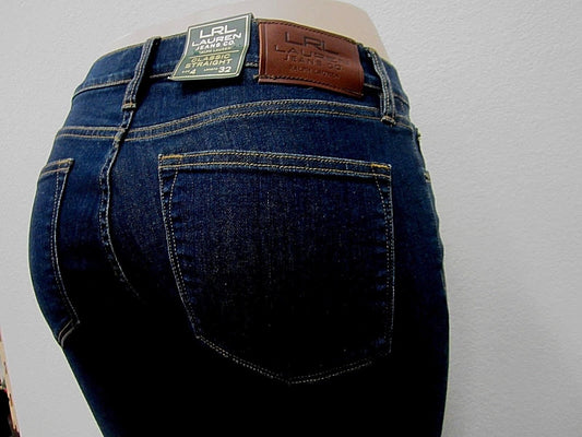 NWT Ralph Lauren Jeans Co Straight Jeans LRL 4P X 32 Petite Classic Straig Dark