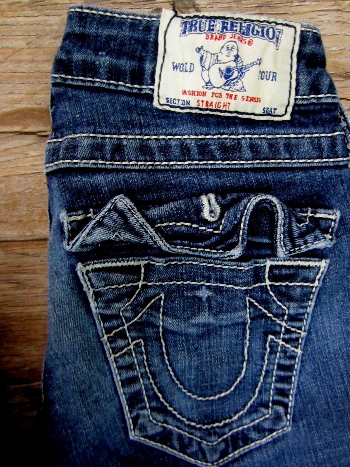 AUTHENTIC True Religion Skinny Size 24X32 Medium Dark Ladies Jeans WLFP