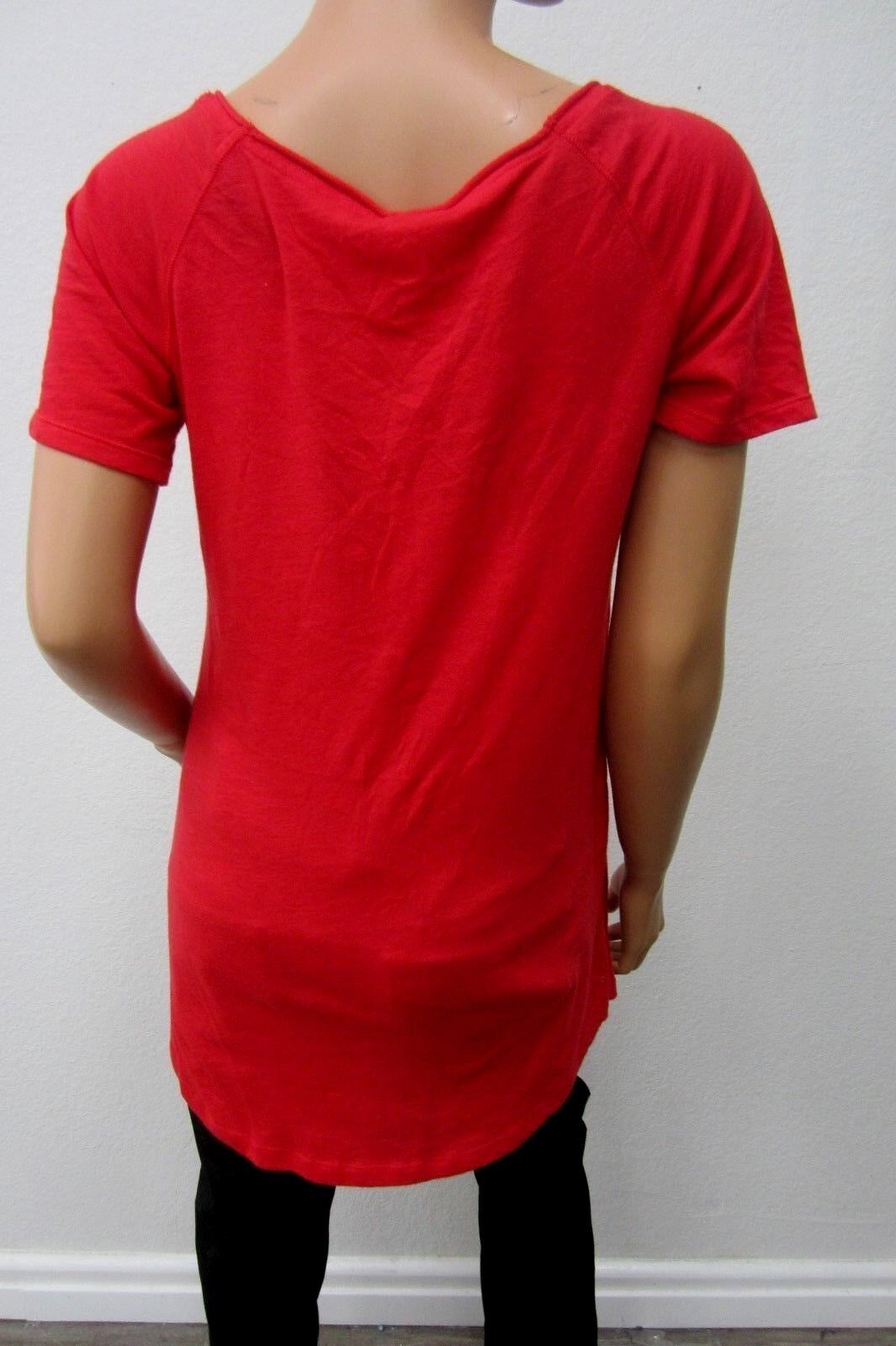 Victoria's Secret PINK SEXY Shirt Naughty Not Nice Red Raglan S/P