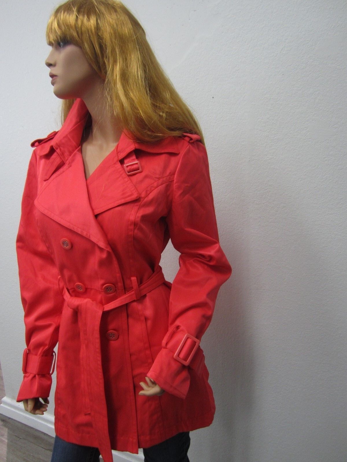 NICE Maurices Jacket Reddish Persimmon Double Buttons Winter Fall Coat Women's L