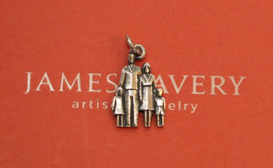 *RETIRED*  -   R A R E  -  James Avery Sterling Silver FAMILY Charm CM-1621