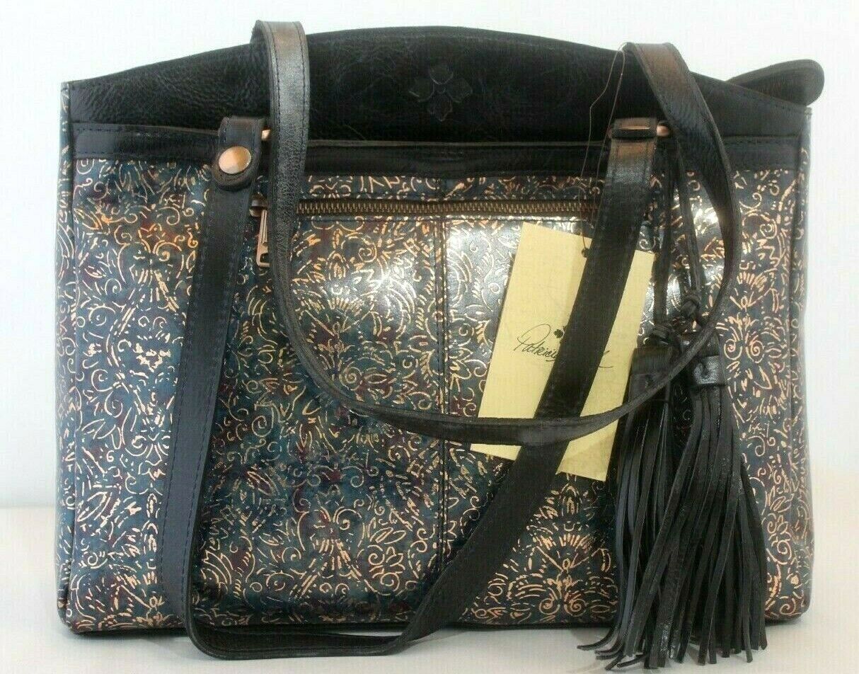 *NWT* $249. Patricia Nash Leather Tote Kimono Tapestry Poppy Multi Color Handbag