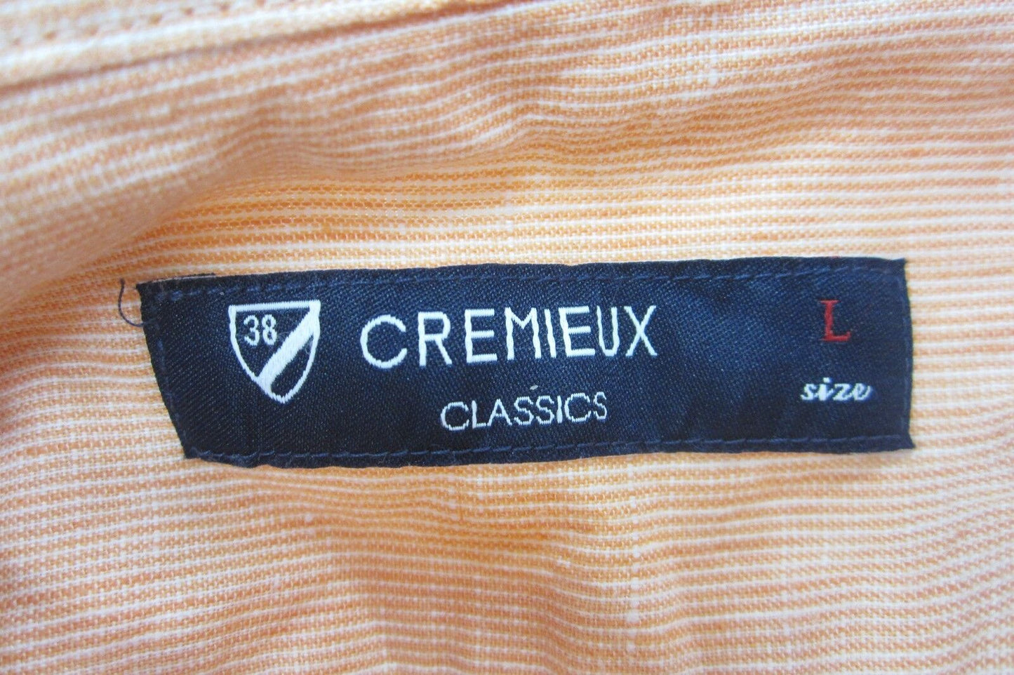 NWT $80 CREMIEUX Classics Collection Mens Button Down Peach Casual Shirt