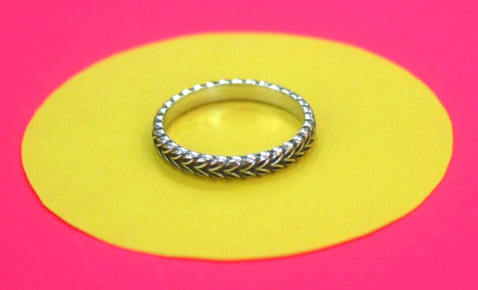 Brighton Decorative  Silver Tone Band Ring Size 9.5