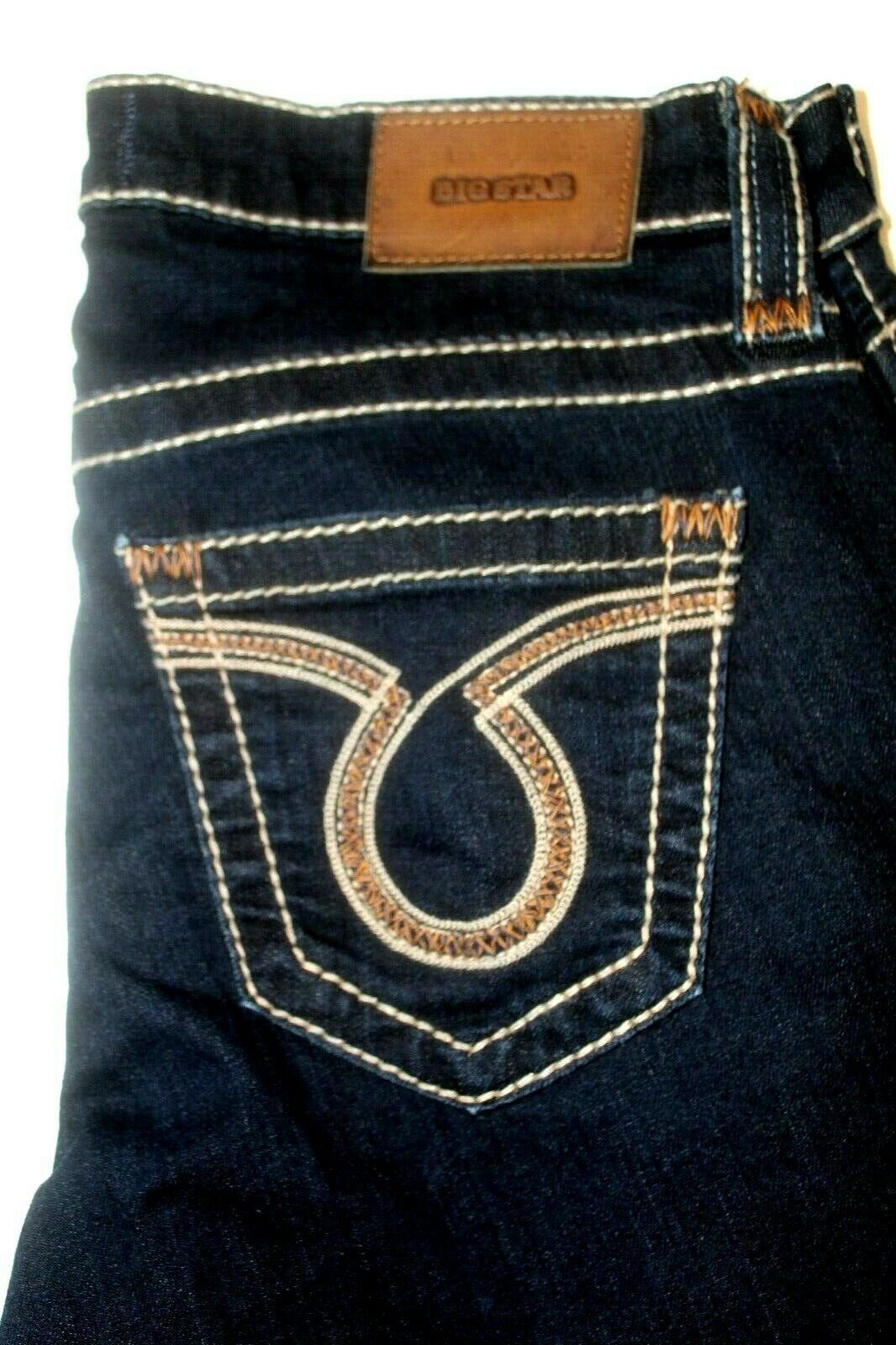 *NWOT* Big Star MADDIE SKINNY Black Embroidered Stitching  Sz 26 x 28