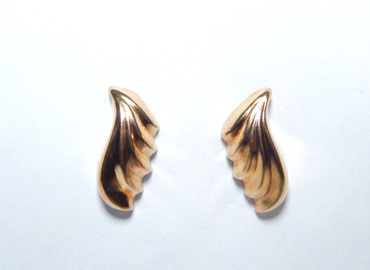 *VINTAGE* 14k Yellow Gold  3/4" Drop Post Earrings  Fine Jewelry Women Gifts Her