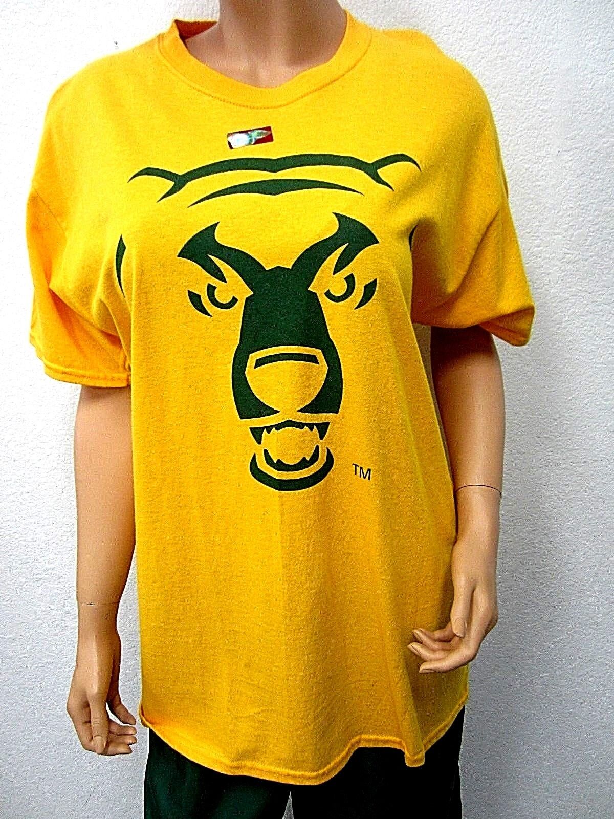 NEW Baylor University Bears LARGE Yellow Short Sleeve T-Shirt Heavy Cotton