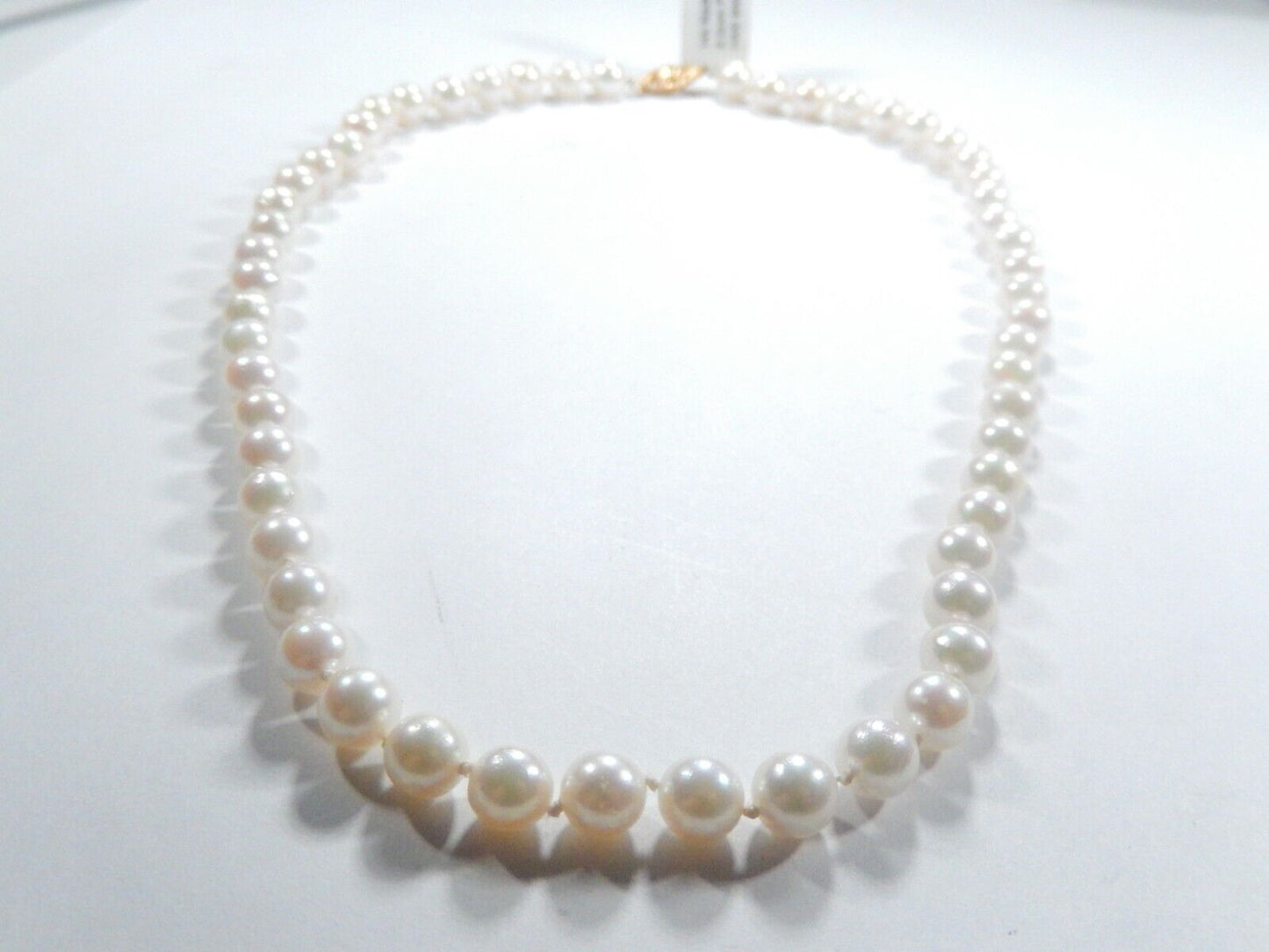 *VINTAGE* 6.25mm Cultured Round Fresh Water Pearls/14k Gold Clasp (Marked) 16"
