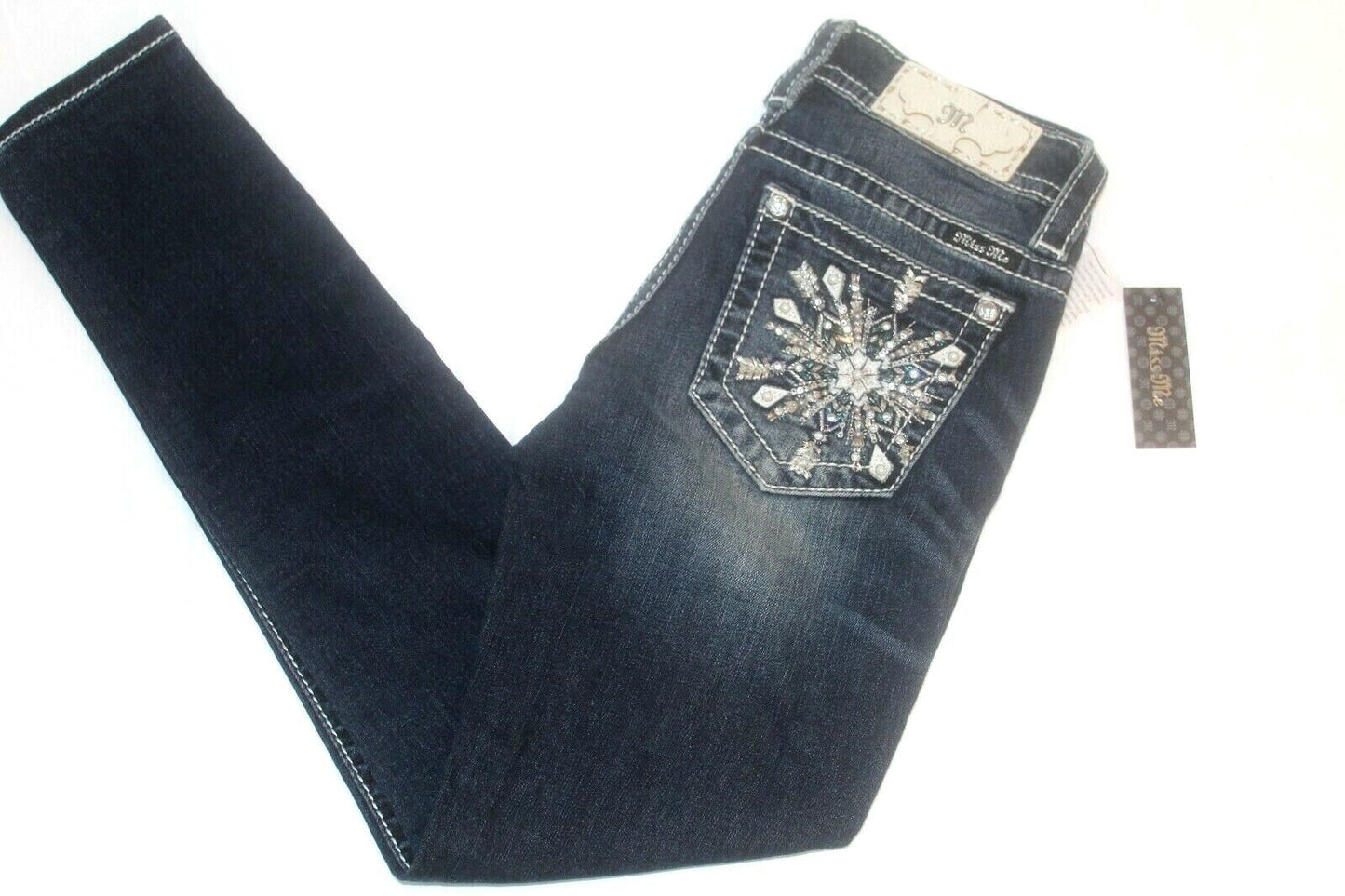 *NWT* $99. Miss Me Women's Hailey Dark Blue Skinny Jean M3274S  Size 26 x 30