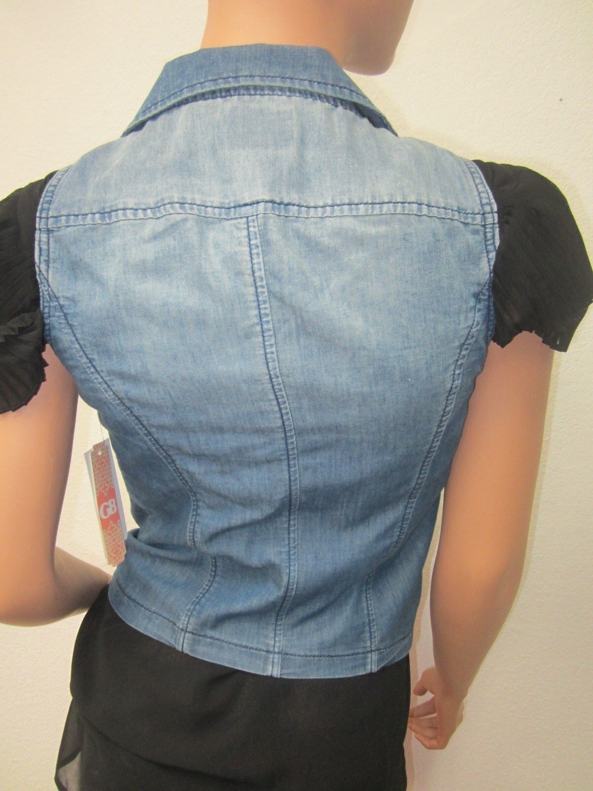 NWT Gianni Bini Zip Up Denim Vest Size XS - Retail $59