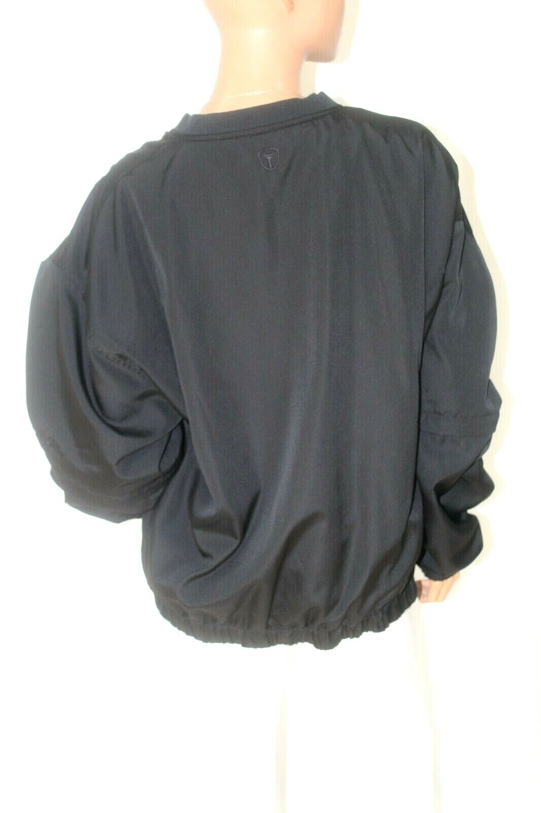 Pro Tour Performance Golf Men's Black Jacket Lined Pull Over V Neck Sz L