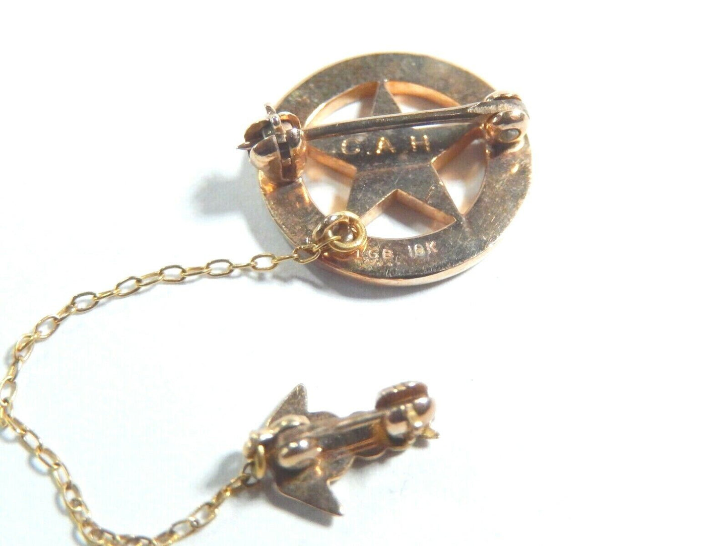 10K Yellow Gold & Pearl & Enamel  BAYLOR UNIVERSITY  DOCTOR/DENTIST/NURSE Pin